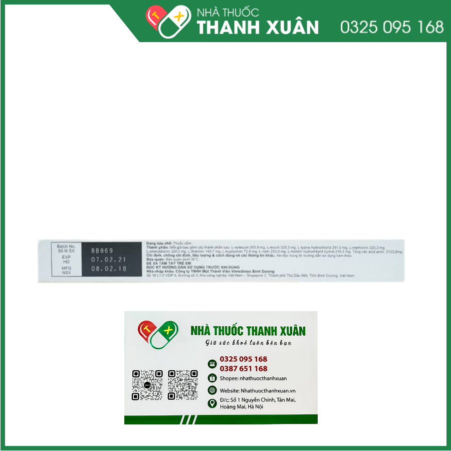 Thuốc cốm AMIYU Granules cung cấp các acid amin trong suy thận mạn tính